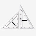 Magnetic Geometry Tool, Protractor, Triangle Rulers Easy Attachment Blackboard Measurement Kit, Teacher Board Protractor Multi-Purpose Kit Large (Transparent-2pc)