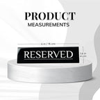 6 Reserved Table Signs – Black Stainless Steel with Silver Mirror Lettering | Elegant, Durable & Reusable Reserved Signs for Wedding Receptions & Restaurants | Wedding Accessories & Restaurant Supplies by Adaptic Group®