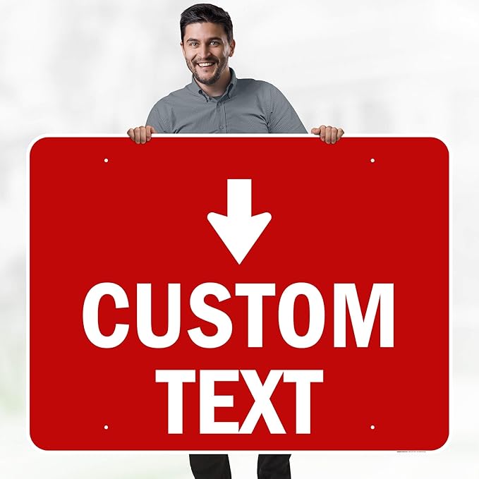Custom Arrow,Custom Directional Sign, Down Arrow,36x48 Inches, Rust Free DiBound, Fade Resistant, Made in USA by My Sign Center