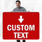 Custom Arrow,Custom Directional Sign, Down Arrow,36x48 Inches, Rust Free DiBound, Fade Resistant, Made in USA by My Sign Center