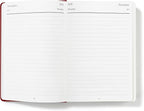 Wykeham's Executive 2026 Daily Journal Planner – US Public Holidays & Format – Customization Available (Crimson, 8.5"×5.5")