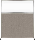 Versare Hush Screen Portable Room Divider | Workstation Wall Divider | Freestanding Privacy Hush Panels | Clear Windows | Fabric Office Divider Screen | Great for Room Separation