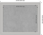 Amanti Art Silver Framed Magnetic Board 19x23 Small Vision Board for use with Magnets, 100% Metal Sheet to Display Items as Office Decor or for Home Organization in mudroom, Kitchen or Kids Room