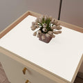 Zinkooat Leather Nightstand Cover,1.8mm Thick,15.75x23.6 Inch end Table Cover,Side Table Cover,Bedside Table Cover,Bedside Tablecloth.(White+White,15.75x23.6)