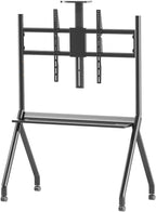 Glidesync Smart Board Stand for 55"- 86'' Interactive Whiteboard, Mobile Stand for Smart Whiteboard, Lockable Wheels Black