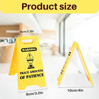Funny Office Desk Accessories,Office Cubicle Decor,Phone Holder Mirror Acrylic Table Signs,Workplace Caution Desk Decor for Women Men Coworker Teammate Manager Employee Assistant Leader (Patience)