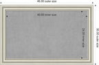 Amanti Art Silver Framed Magnetic Board 30x46 Large Vision Board for use with Magnets, 100% Metal Sheet to Display Items as Office Decor or for Home Organization in mudroom, Kitchen or Kids Room