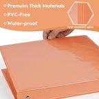 CIXILDTS 6-Pack 1-Inch Round Ring Binder, Standard 3 Ring Binder Fit Letter Size Paper, Presentation View Binders, Orange