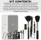 ImmacuKit 18-in-1 Electronic Device Cleaning Kit with Magic Cleaner Gel -Use On Phone, Earbuds, Laptop, Keyboard, Smart Watch, Tablet, PC, Controller, Gaming Console, Remote, Camera, Mouse, Speakers