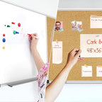 XBoard Magnetic Dry Erase Board & Cork Board 48 x 36 whiteboard, Combination White Board with Aluminum Frame
