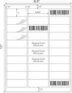 1" x 2-5/8" Address Labels 1500 Labels Sticker Paper for Laser/Ink Jet Printer mailing Labels 8.5"×11" White 30 per Sheet