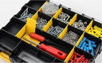 AIDY-PRO Tools Box Organizer Double Side 34 Compartments Hardware Organizers with Removable Plastic Dividers for Screws Nuts Nails