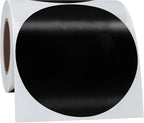 Hybsk Round Color Coding Circle Dots Labels Warehouse Inventory Organizer Stickers (4 inch, Black)