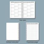 POPRUN 2026 Planner Daily Weekly and Monthly Calendar with Hourly Schedule(Medium Size 8.5'' x 6.25'' Wire-Bound Hard Cover) - Agenda 2026 (Jan.2026-Dec.2026), Monthly Tabs - Navy Blue