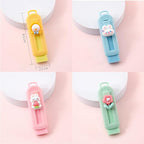 BetterJonny Sliding Retractable Eraser, 4 Color Push Pull Erasers and 8 Refills, Animal Erasers for Pencils Drawing(C)