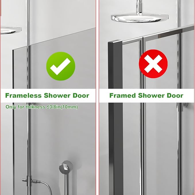 PMMASTO Shower Door Hooks, (7.5 Inch) Extended Towel Hook for Bathroom Frameless Glass Shower Doors, Stainless Steel Heavy Duty Holder for Hanging Robe,Towel (Black 5 T-Hooks-Fits 3/8" Thick Door)