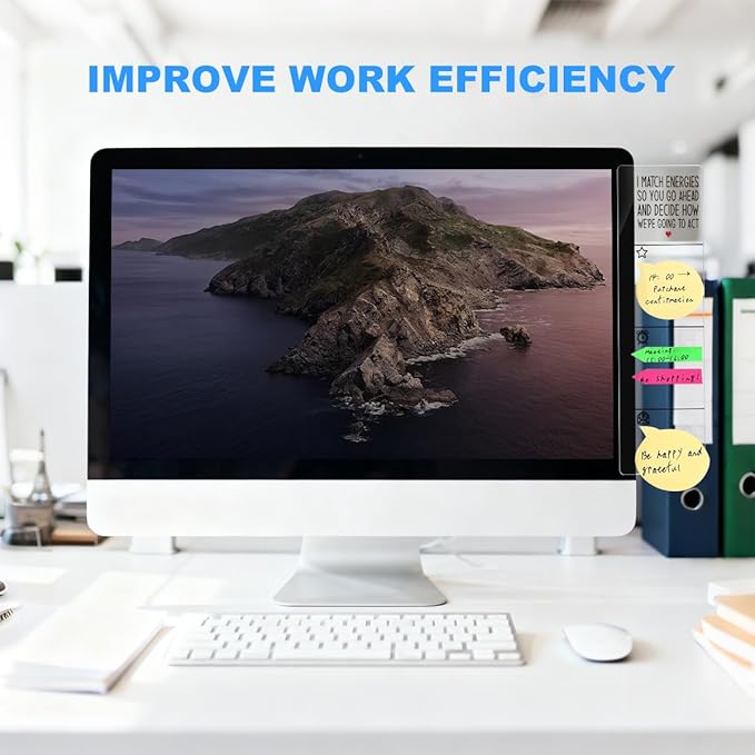 Computer Monitor Memo Board I Match Energies So You Go Ahead and Decide How We're Going to Act Logo Monitor Message Board Office Desk Accessories Gifts for Friends and Colleagues