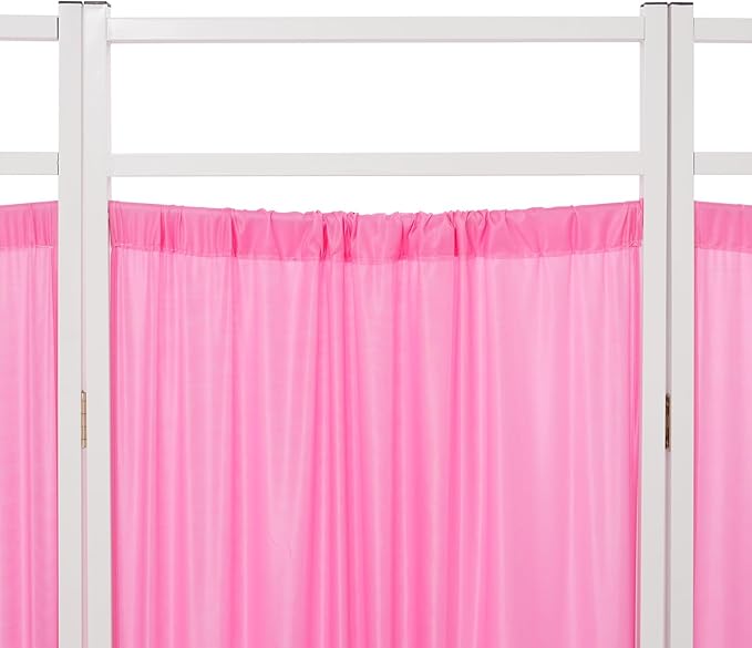 Medical Privacy Screens, Waterproof Nylon Fabric, 98.4 * 70.9 in Foldable Rolling Medical Privacy Screen with Silent Wheels, Suit for Hospitals, Clinics, and Nursing Homes (Pink, 5 Panels)