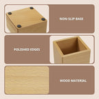 CMLKLZD Desk Organizer Set of 3 - Wood Office Desk Accessories - Desk Organizers and Accessories for Women Men - Set incl. Pencil Pen Holder, Paperclip Storage and Sticky Note Holder