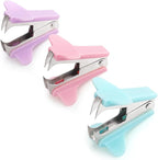 ZZTX 3 Pack Staple Remover Staple Puller Removal Tool for Home, School, Office (Pink, Blue, Purple)