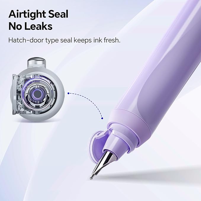 WRITECH Retractable Fountain Pen Set: Fine Nib Black Ink Premium Gift Box Includes 10 Cartridges, Perfect for Graduation Anniversaries Birthdays