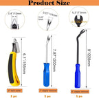 Sunxeke 3Pcs Heavy Duty Upholstery and Construction Staple Remover with Tack Puller Tool, Nail Puller, Carpet Remover, for Removing All Kinds of Staples