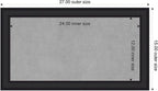 Amanti Art Black Framed Magnetic Board 15x27 Small Vision Board for use with Magnets, 100% Metal Sheet to Display Items as Office Decor or for Home Organization in mudroom, Kitchen or Kids Room