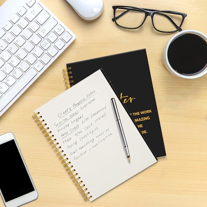 Mhfpl Coworker Funny Spiral 160 Pages Blank Notebook, Coworker Notebook Gifts, Retirement Gifts, Goodbye Gifts (New Chapter)
