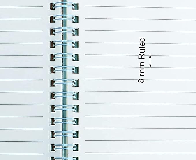Yansanido Spiral Notebook, 4 Pcs A5 Thick Flower Design Hardcover 8mm Ruled 4 Color 80 Sheets -160 Pages Journals for Study and Notes (flower)