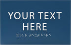 ADA CENTRAL SIGNS - 6" X4" Personalized Custom Sign- Tactile Graphics Grade 2 Braille Text | ADA Compliant Wall Mount Plastic Signs For Schools, Offices, Businesses, Apartments & Restaurants