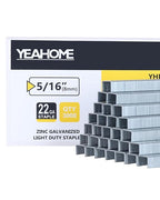 YEAHOME Light Duty Staples for Staple Gun, 3000 Counts 5/16-Inch JT21 Staples Standard Refill for Stapler, Suit for Upholstery, Crafts, General Repairs
