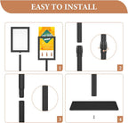 Relx Standing Sign Holder 11 x 17, Adjustable Pedestal Sign Stand, Double-sided Floor Signage Stands for Outdoor Indoor Poster Display