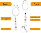 Fushing 20Pcs Retractable ID Badge Holders ID Badge Reels with Clip Retractable Badge Holders for Office Worker Doctor Nurse(White)