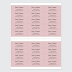 Dotty about Paper Personalized Blush Pink Colorblock - Return Address Labels x 100