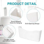 Colarr 6 Pack Expandable Pocket Wall File Holder Plastic Hanging Wall Organizer Space Saving Wallmount File Holder for Office Mail Letter Magazine(White)