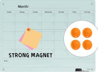 Magnetic Glass Dry Erase Board Calendar- White Board 48 x 36 Inch Wall Mounted Monthly Whiteboard, Large Frameless Glass White Board for Wall Office, Home & School