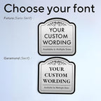 Custom Decorative Outdoor Metal Signs, Personalized Aluminum, Waterproof Made In USA, Silver 24x24