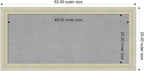 Amanti Art Silver Framed Magnetic Board 25x53 Oversize Vision Board for use with Magnets, 100% Metal Sheet to Display Items as Office Decor or for Home Organization in mudroom, Kitchen or Kids Room