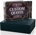 Custom Acrylic Sign Personalized, Custom Desk Name Plate, 18 Styles, (5"x7"), With Gift Box, USA Made by Acryluxe. (Fantasy)