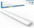 Leetdud LED Under Cabinet Lighting Hardwired or Plug in, 24 Inch 12W, Dimmable 5 Color 2700K/3000K/3500K/4000K/5000K, Linkable Eyes Care Design Counter Lights for Kitchen, Sink, ETL Listed, White