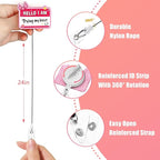 Aoryalps Trying My Best Retractable Badge Reel Holder Retractable with ID Clip for Nurse Nursing Name Tag Card Nursing Student Teacher Doctor Medical Assistant Work Office Clip-Gifts for Nurse