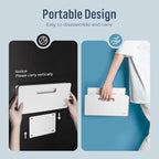 loukin Magnetic File Holder - Vertical Wall Mount Organizer for Whiteboard, Refrigerator, Office Wall, Documents, Letters (White)