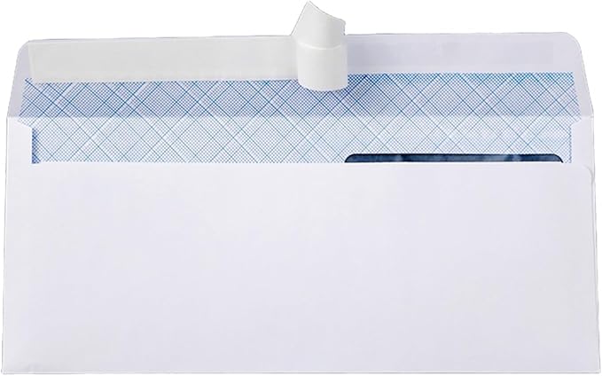 Secure Window Envelopes with Anti-Tear Paper & Privacy Lining for Confidential Documents 50/100pcs Confidential Mailing Envelopes