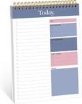 To Do List Notepad - Daily Planner Notepad Undated 52 Sheets Tear Off, 6.5" x 9.8" Checklist Productivity Organizer with Hourly Schedule for Tasks