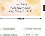 Personalized Address Labels - Custom Address Labels, Colorful Patterns, Set of 100, Matte Silver (2.6x1 Inch)