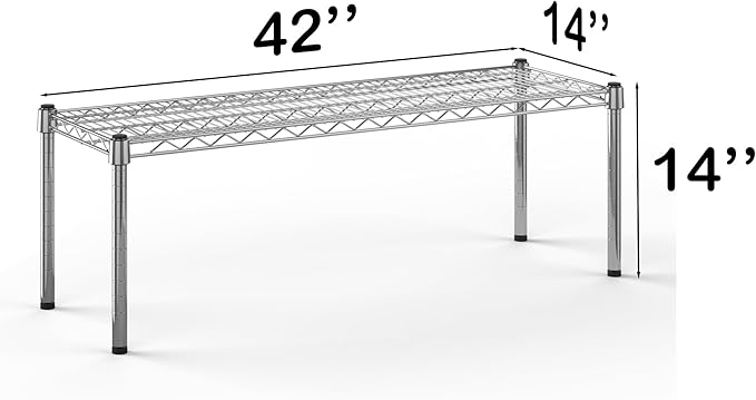 Regal Altair 14''W x 42''L x 14''H Chrome Plated Wire Dunnage Rack | Off The Floor Storage