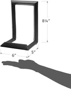 Red Co. 8” Decorative Metal Display Plate Stand and Art Holder Easel in Black Finish