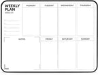 Aroundesk Double Sided Weekly Dry Erase Board with Stand 16"x12", to-do List White Board Calendar Dry Erase, Desktop Whiteboard Calendar, Schedule Board, Message Board, Menu Board for Home Office