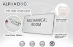 ALPHA DOG ADA SIGNS - Mechanical Room Sign with Braille for Your Business, 4x8 Inch, ADA Compliant, Indoor or Outdoor, Easy Installation, Made in the USA, White