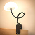 Cordless Clip On Lamp, Touch Control Desk Lamp with RGB Ambient Mode & 3000K–6000K, Rechargeable Dimmable Book Reading Light with Flexible Arm Sturdy Clamp On Table Bedside Headboard, Battery Operated